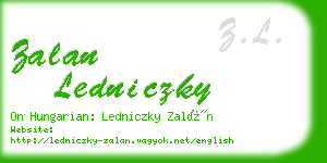 zalan ledniczky business card